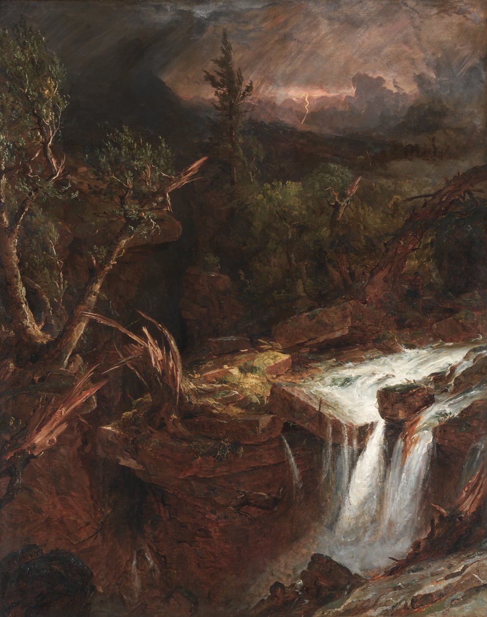 The Clove - A Storm Scene in the Catskill Mountains by Jasper Francis Cropsey