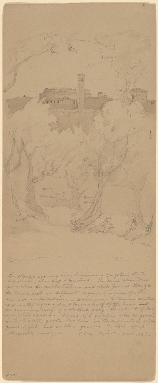 View through the Trees at Tivoli by Jasper Francis Cropsey