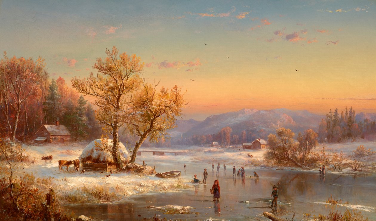Winter Evening in the Country by Jasper Francis Cropsey