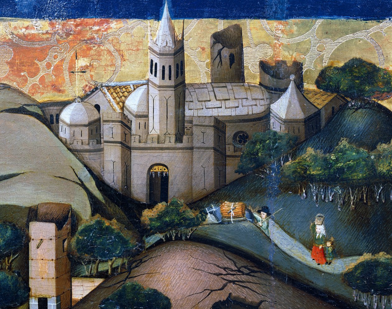 Landscape with the Episcopal Church (detail) by Jaume Ferrer