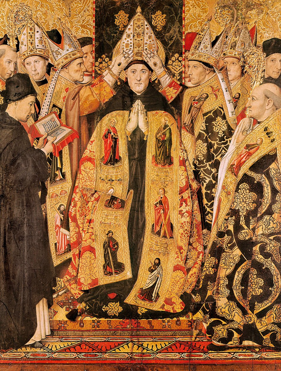 The Consecration of St. Augustine of Hippo (Altarpiece of St. Augustine) by Jaume Huguet