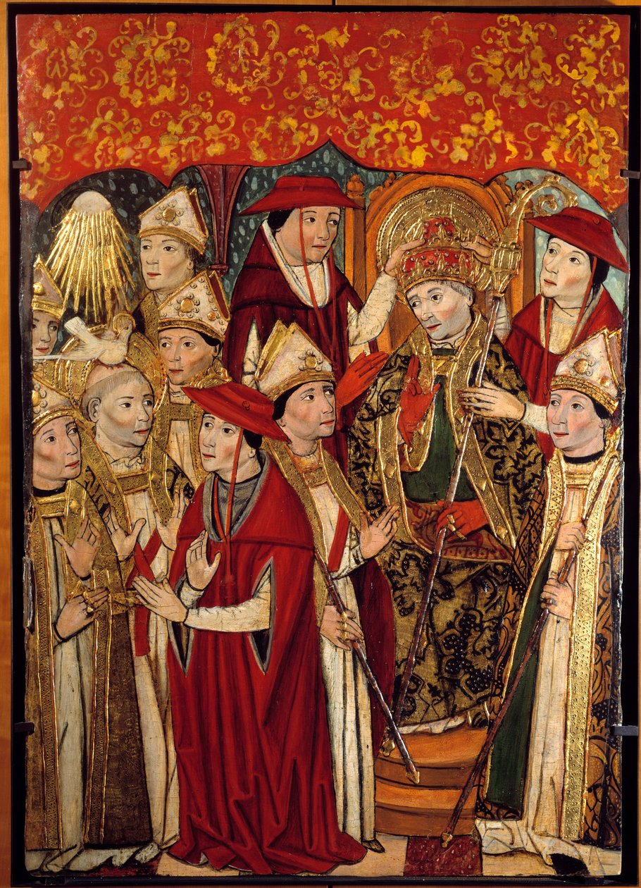 The election of Saint Fabian to the Papacy (236 to 250) by Jaume Huguet