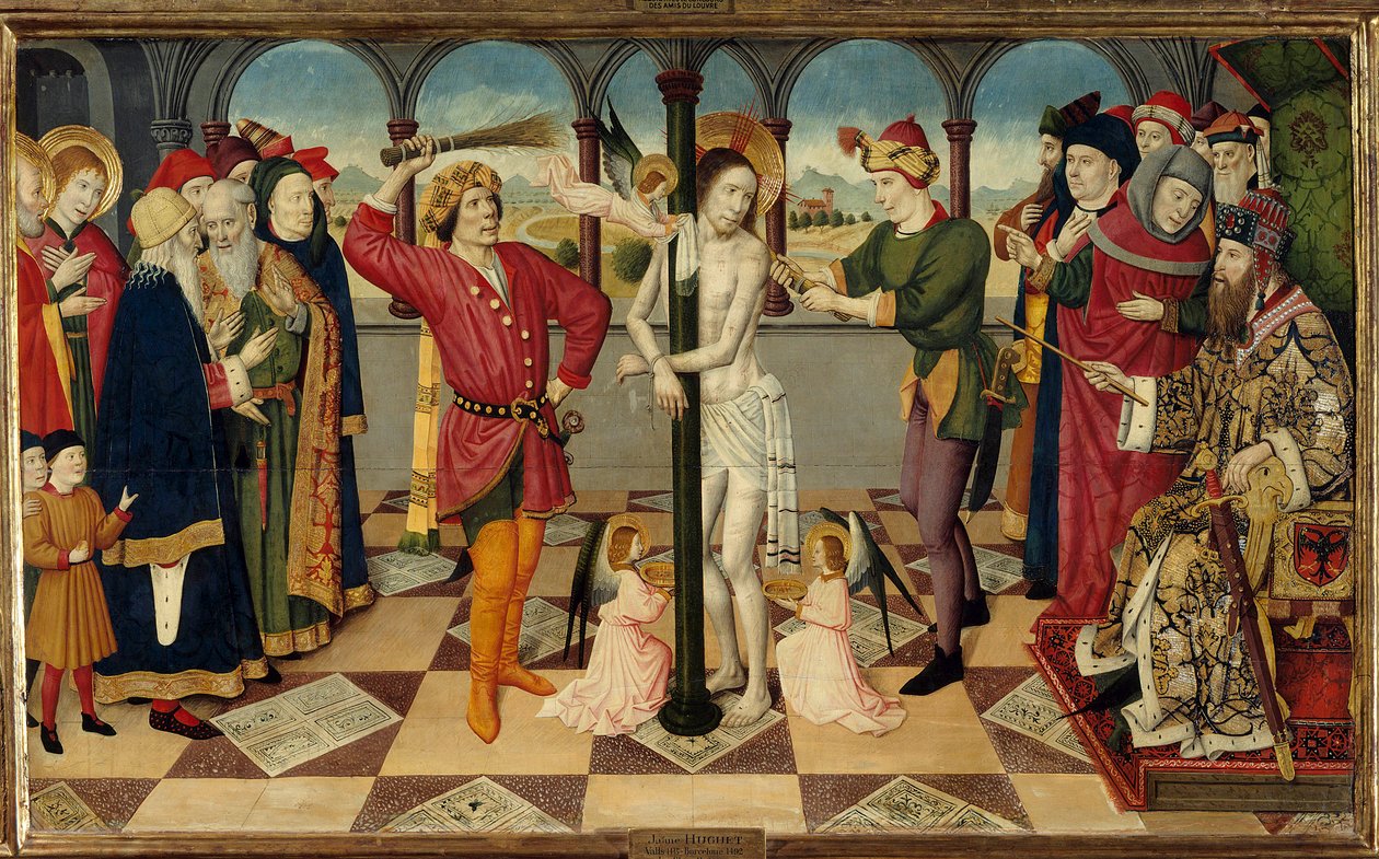 The Whipping of Christ Before Pontius Pilate by Jaume Huguet