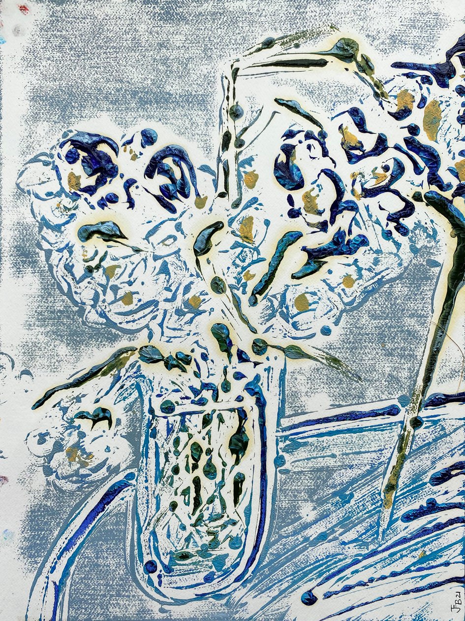 Fleur De Sel No. 02 Blue Carmel Monotype by Jay Batlle