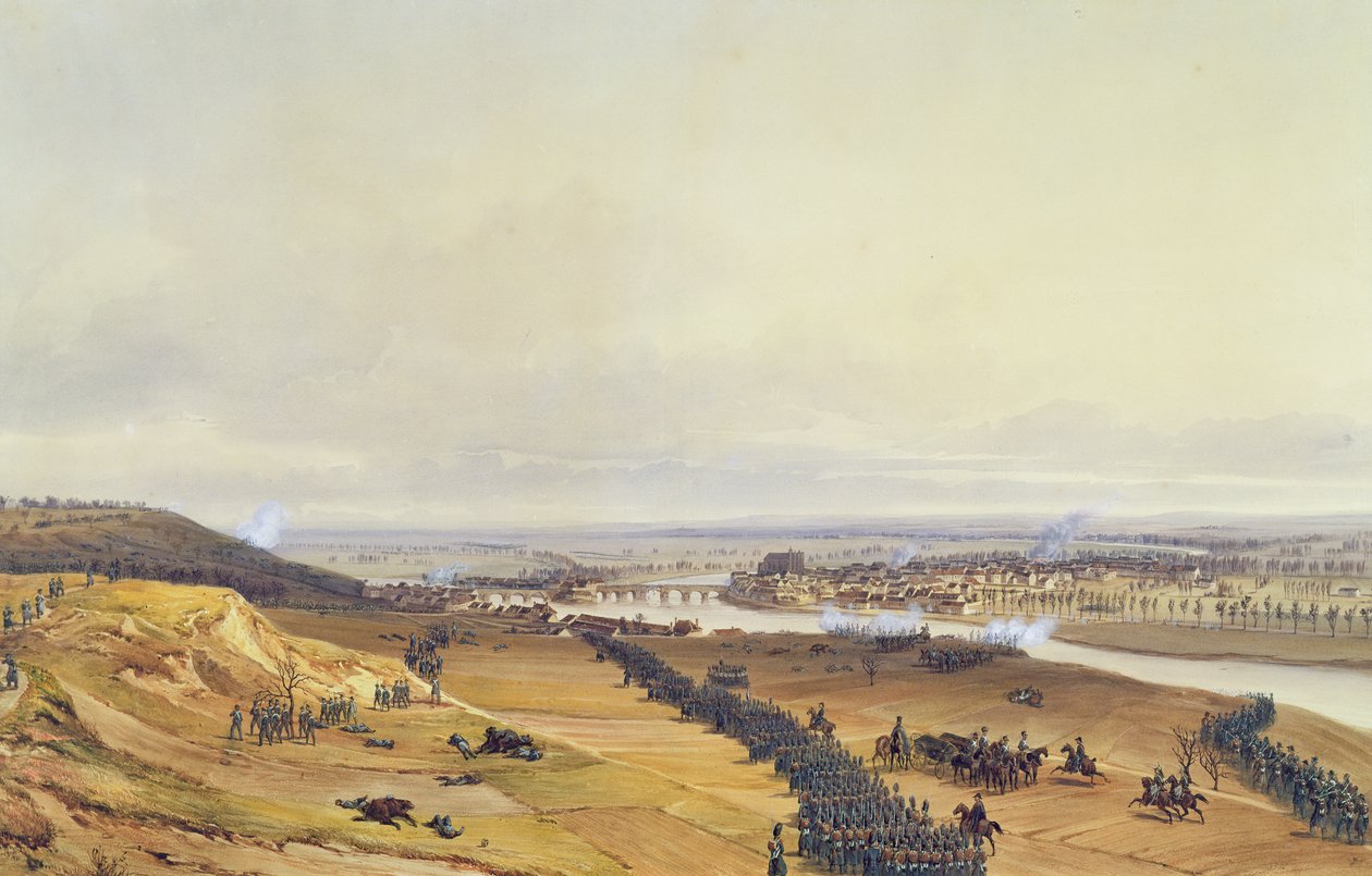 Battle of Montereau, 18th February 1814 by Jean Antoine Simeon Fort