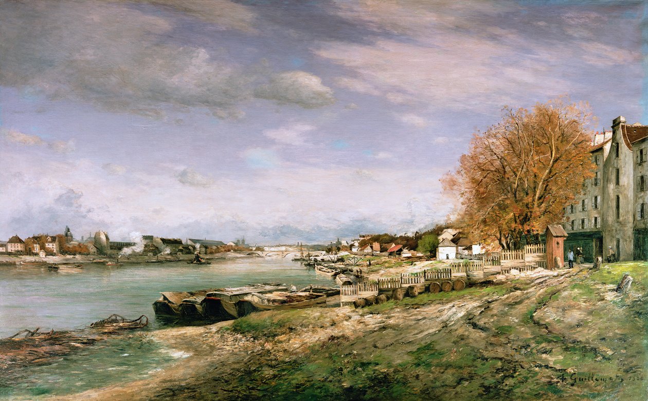 The Old Quay at Bercy, Paris by Jean Baptiste Armand Guillaumin