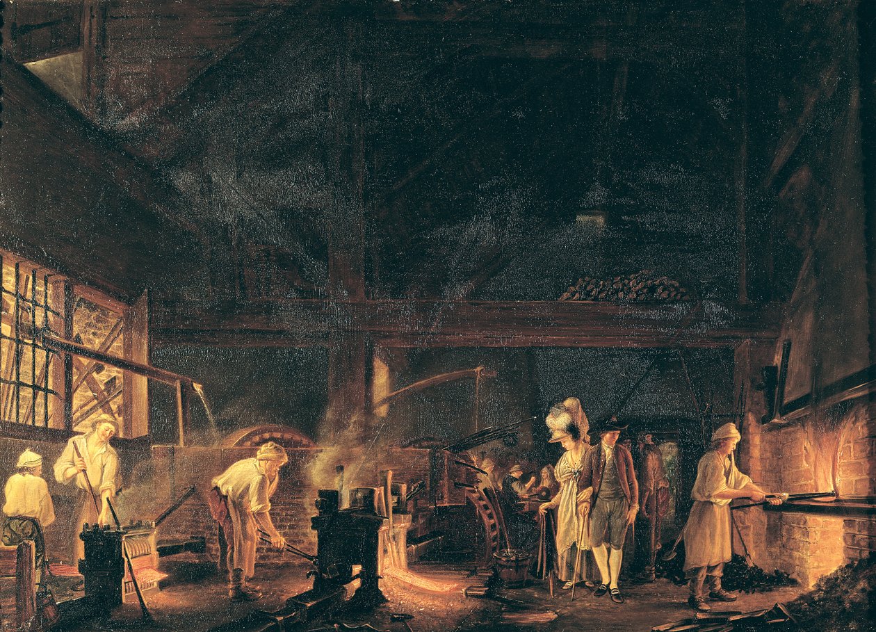 Interior of a Forge by Jean Baptiste Bernard Coclers