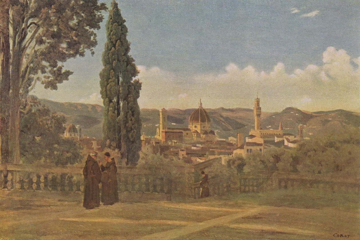 View of Florence from the Boboli Gardens by Jean Baptiste Camille Corot