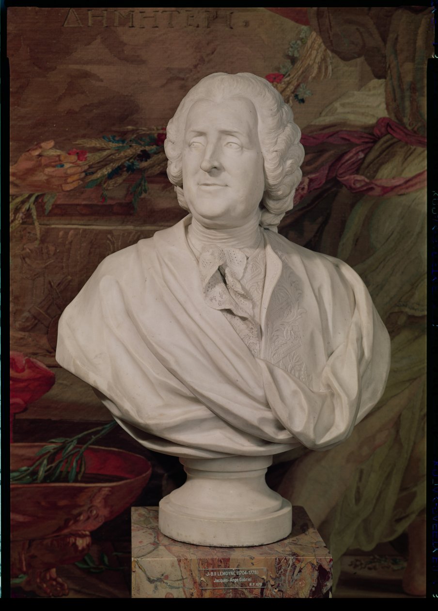 Portrait Bust of Jacques-Ange Gabriel by Jean Baptiste II Lemoyne