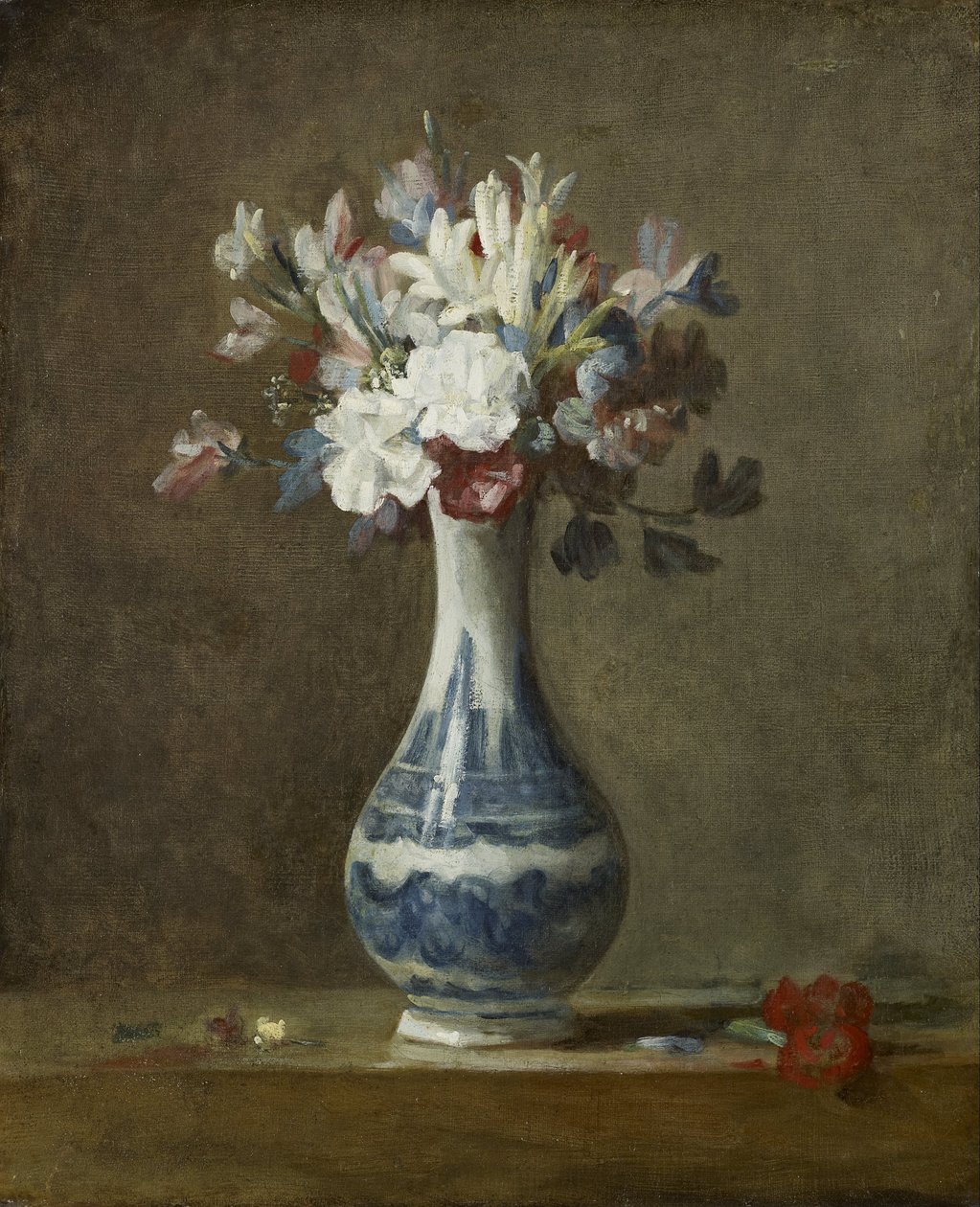 A Vase of Flowers by Jean Baptiste Simeon Chardin