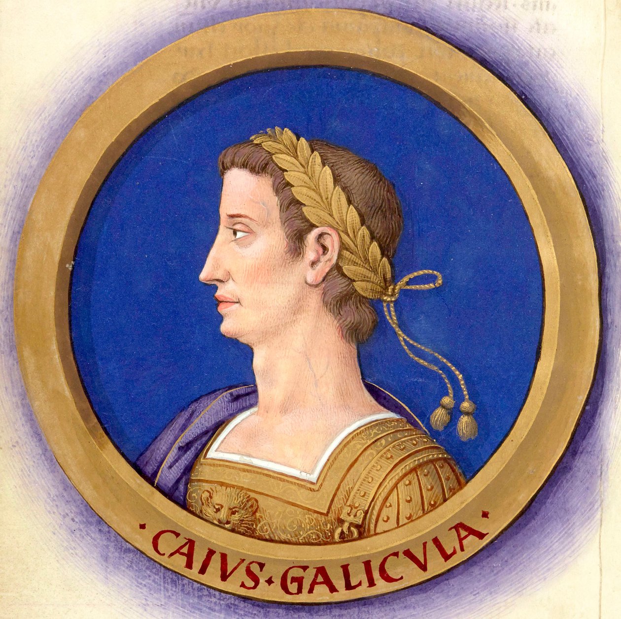 Description of the Twelve Caesars with Their Figures 4-Caligula by Jean Bourdichon