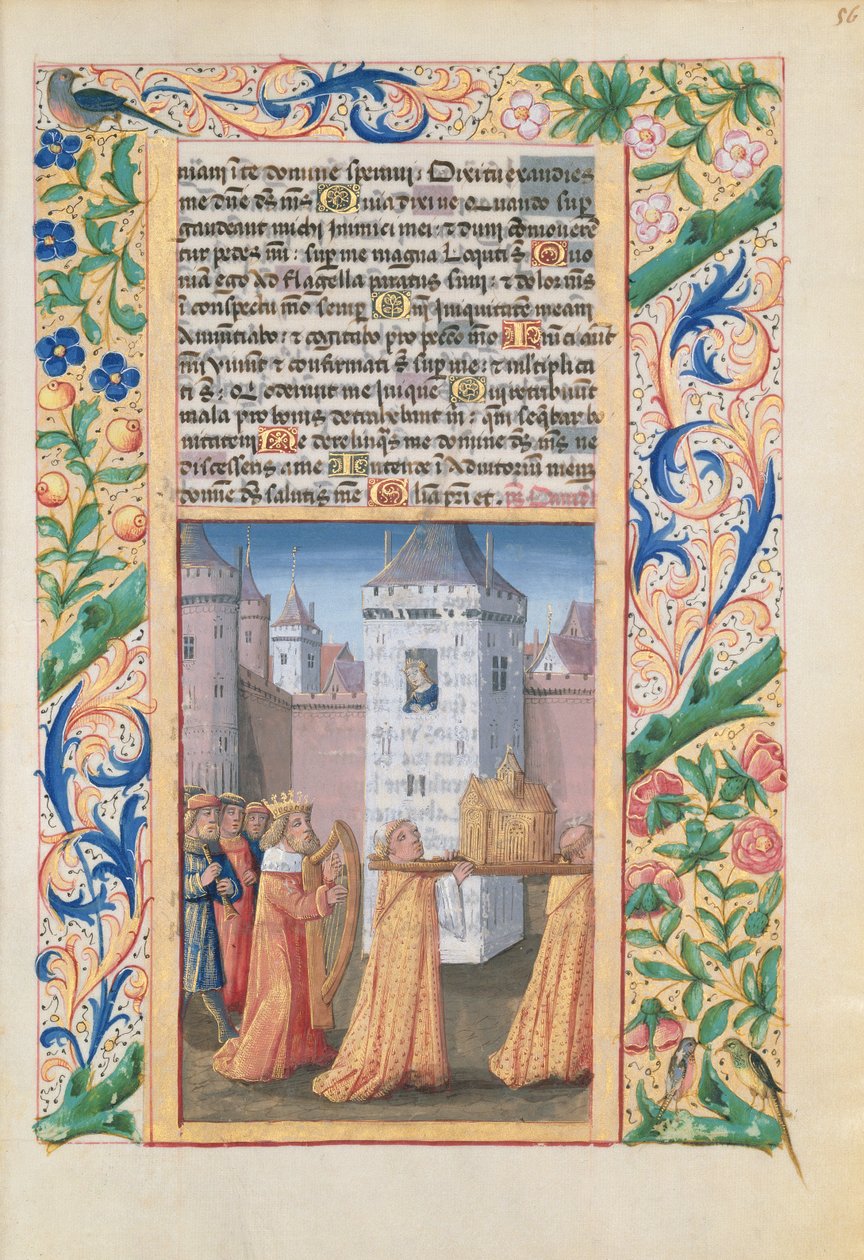 David escorting the Ark of the Covenant to Jerusalem, from the 