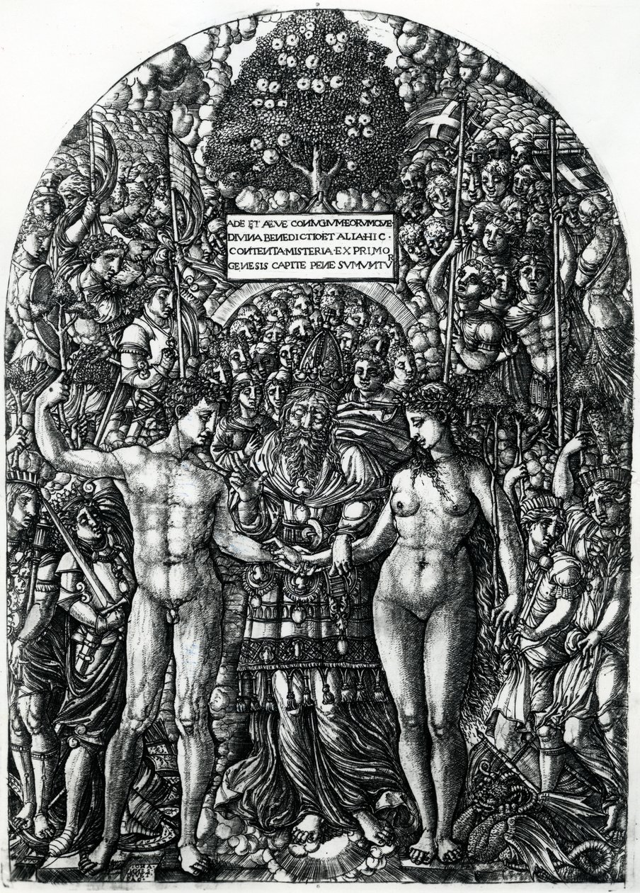 The Marriage of Adam and Eve, c.1540-55 by Jean Duvet