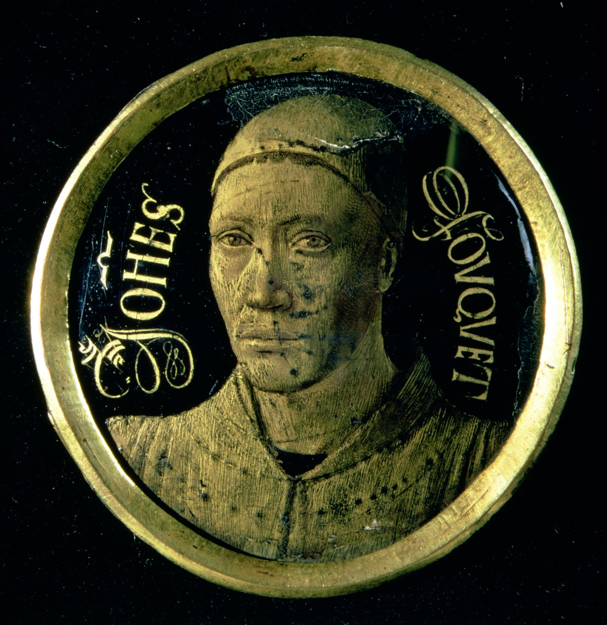 Self portrait medallion, c.1450 by Jean Fouquet