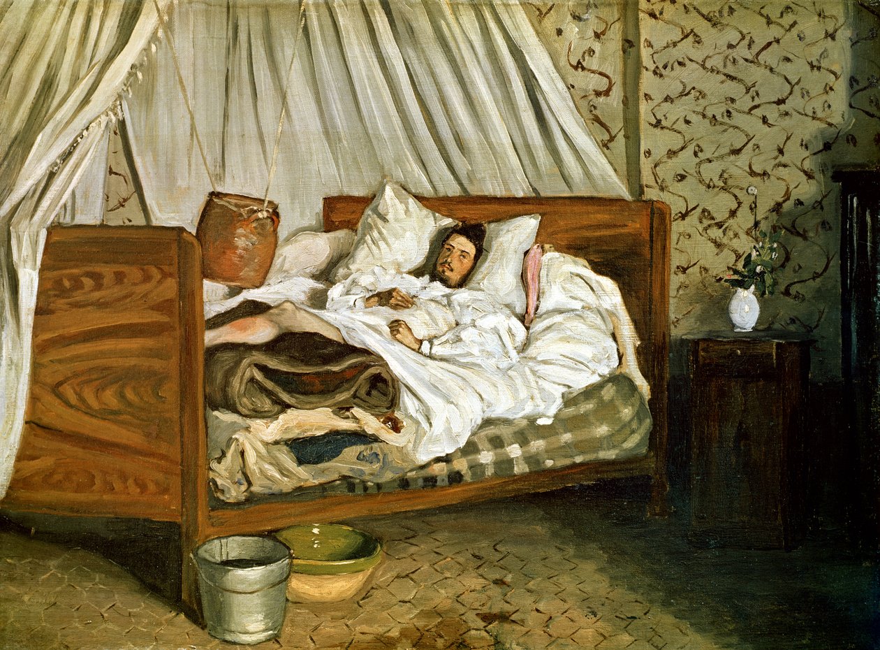 The Improvised Ambulance, Monet Wounded at Chailly-en-Biere, 1865 by Jean Frederic Bazille