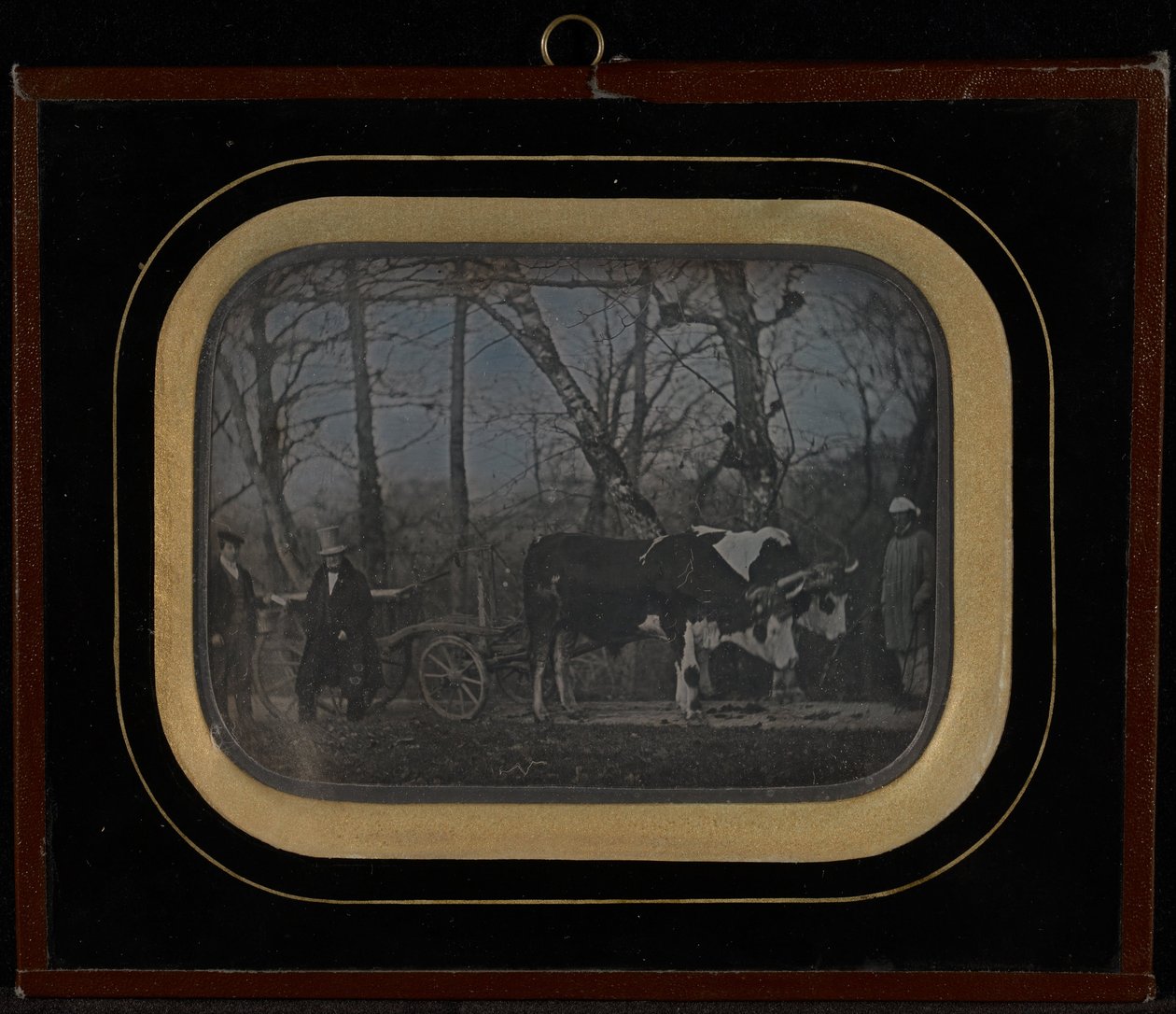 Jean-Gabriel Eynard with Two Servants and an Ox-Drawn Wagon by Jean-Gabriel Eynard