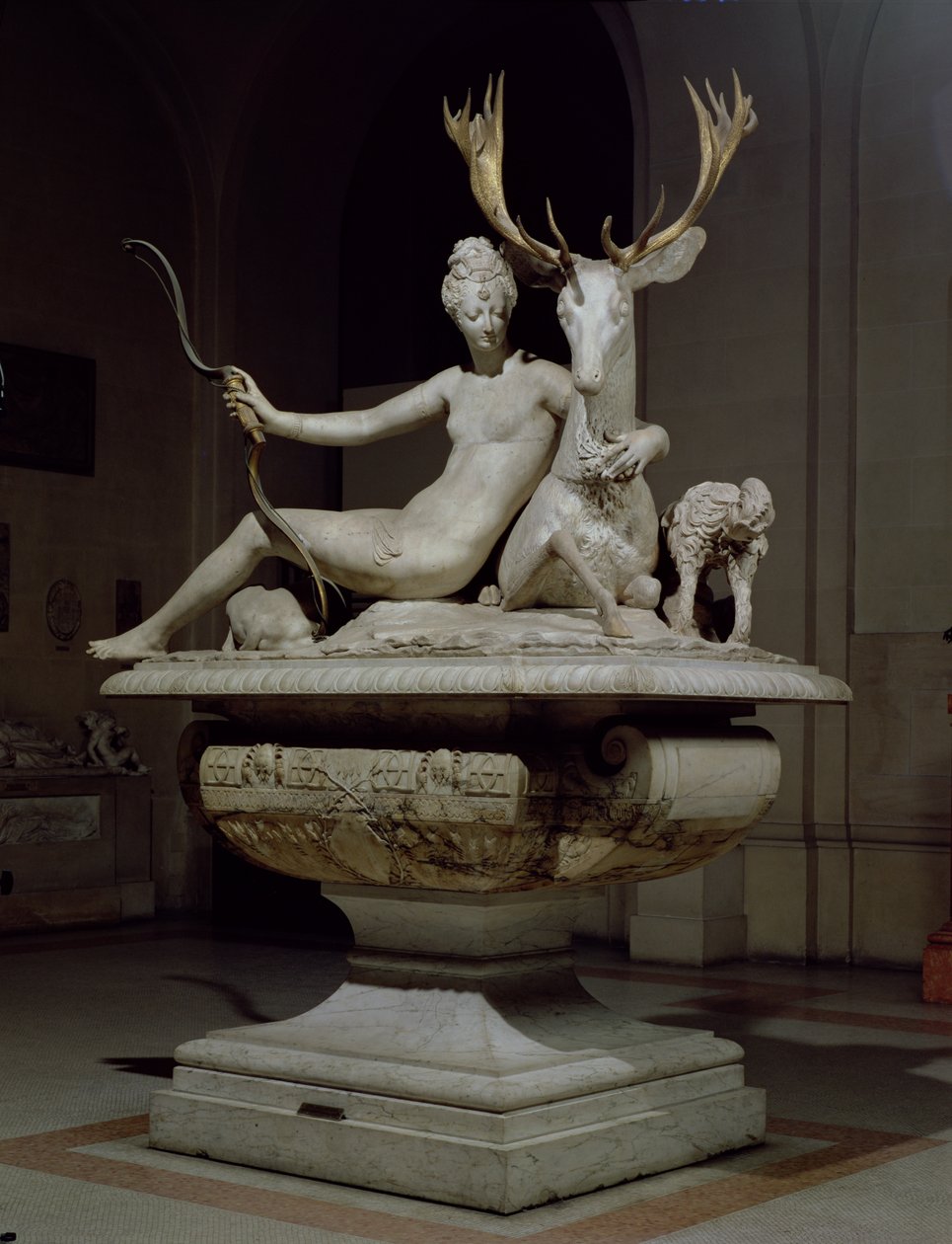 Diana mounted on a stag by Jean Goujon