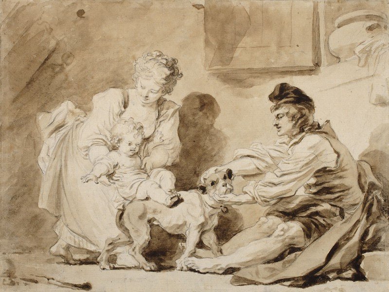 First Lesson of Horse Riding by Jean Honore Fragonard