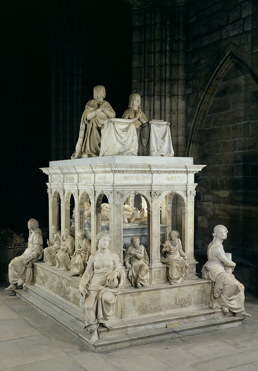 View of the Tomb of Louis XII and Anne of Brittany by Jean I Juste