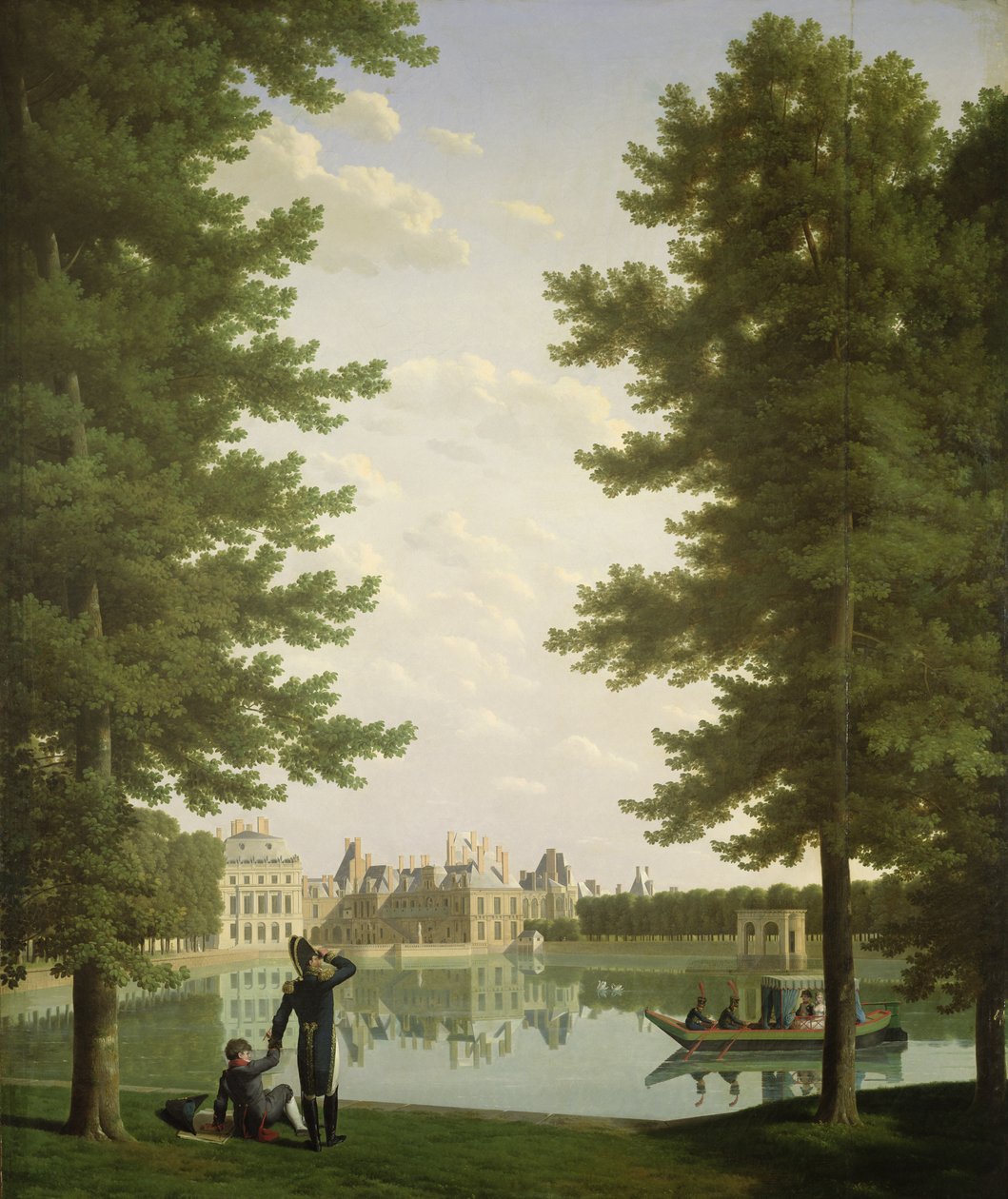Napoleon I and Marie-Louise on the Carp Pond at Fontainebleau, 1810 by Jean Joseph and Boilly, Louis Bidauld