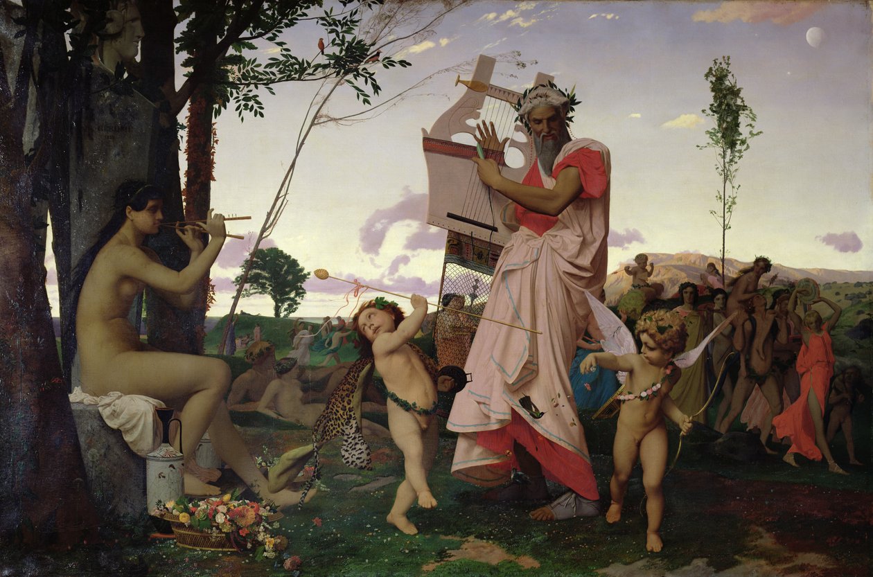 Anacreon, Bacchus and Aphrodite, 1848 by Jean Leon Gerome