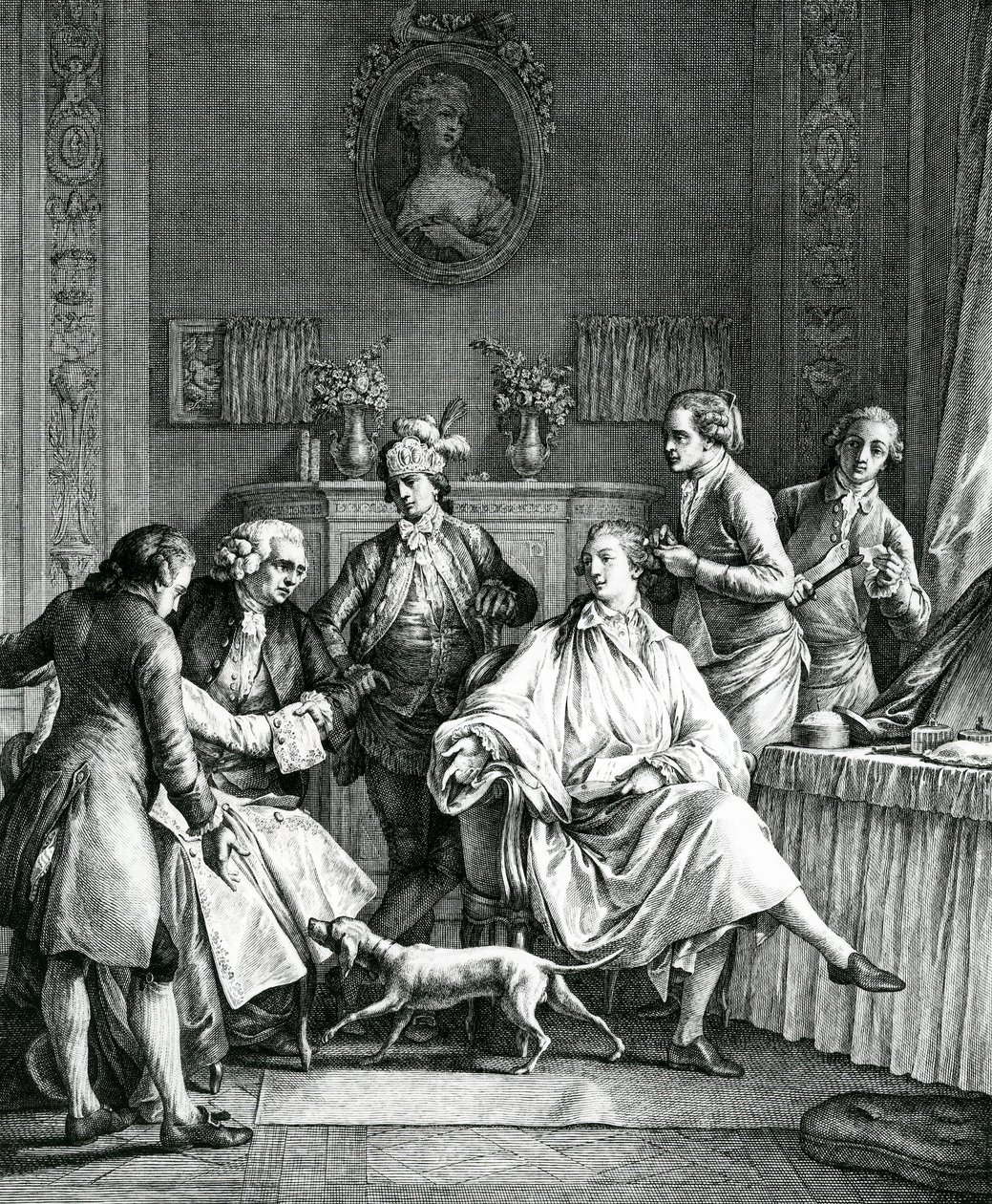 Man Getting Dressed by Jean Michel the Younger Moreau
