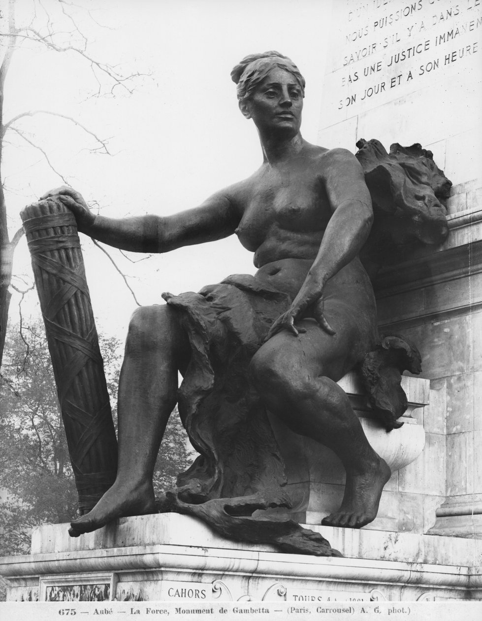 Monument to Leon Gambetta, Force, cour Napoleon, Louvre, 1888 (detail) by Jean Paul Aube