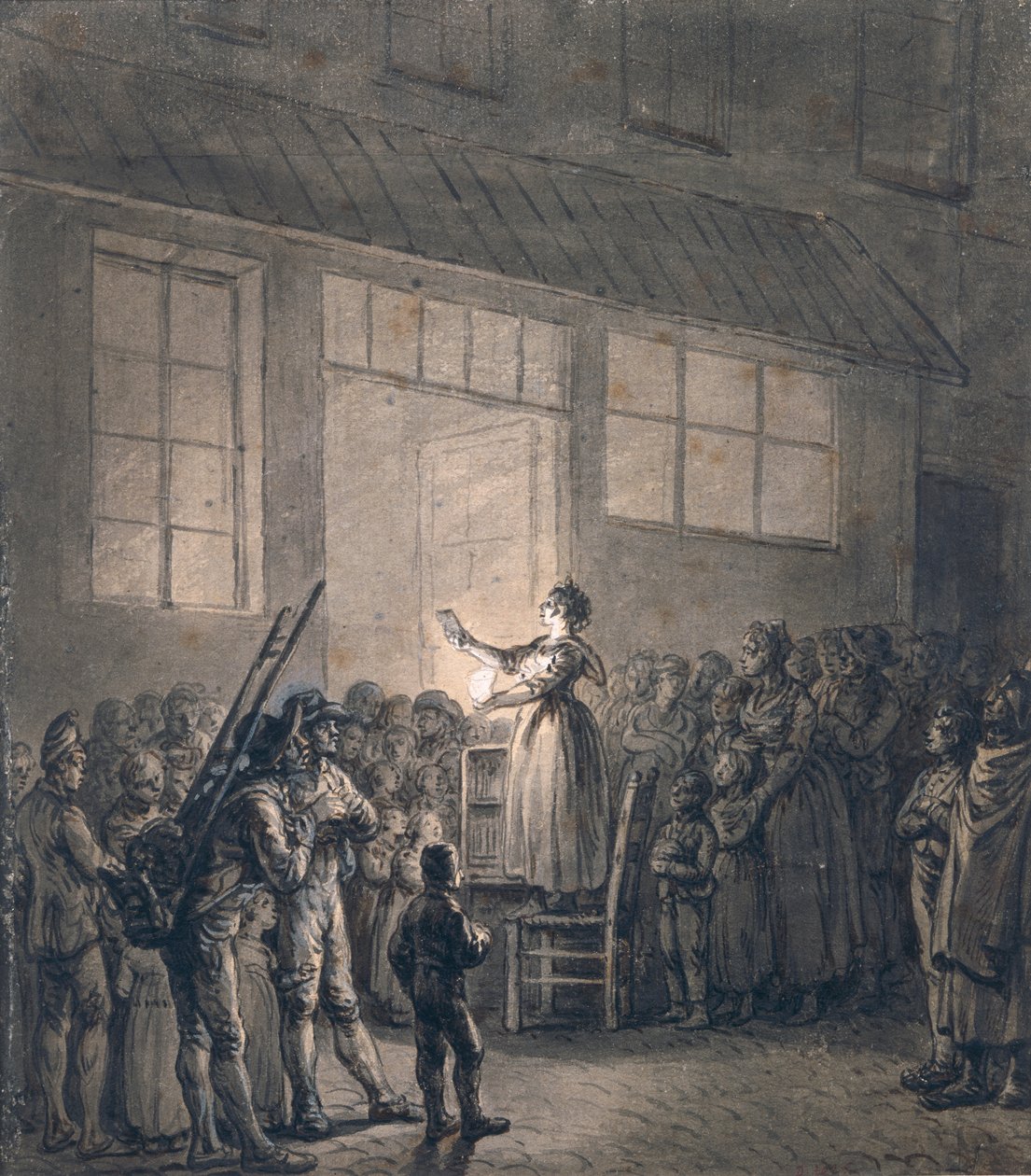 A Popular Singer by Jean Pierre Norblin de La Gourdaine