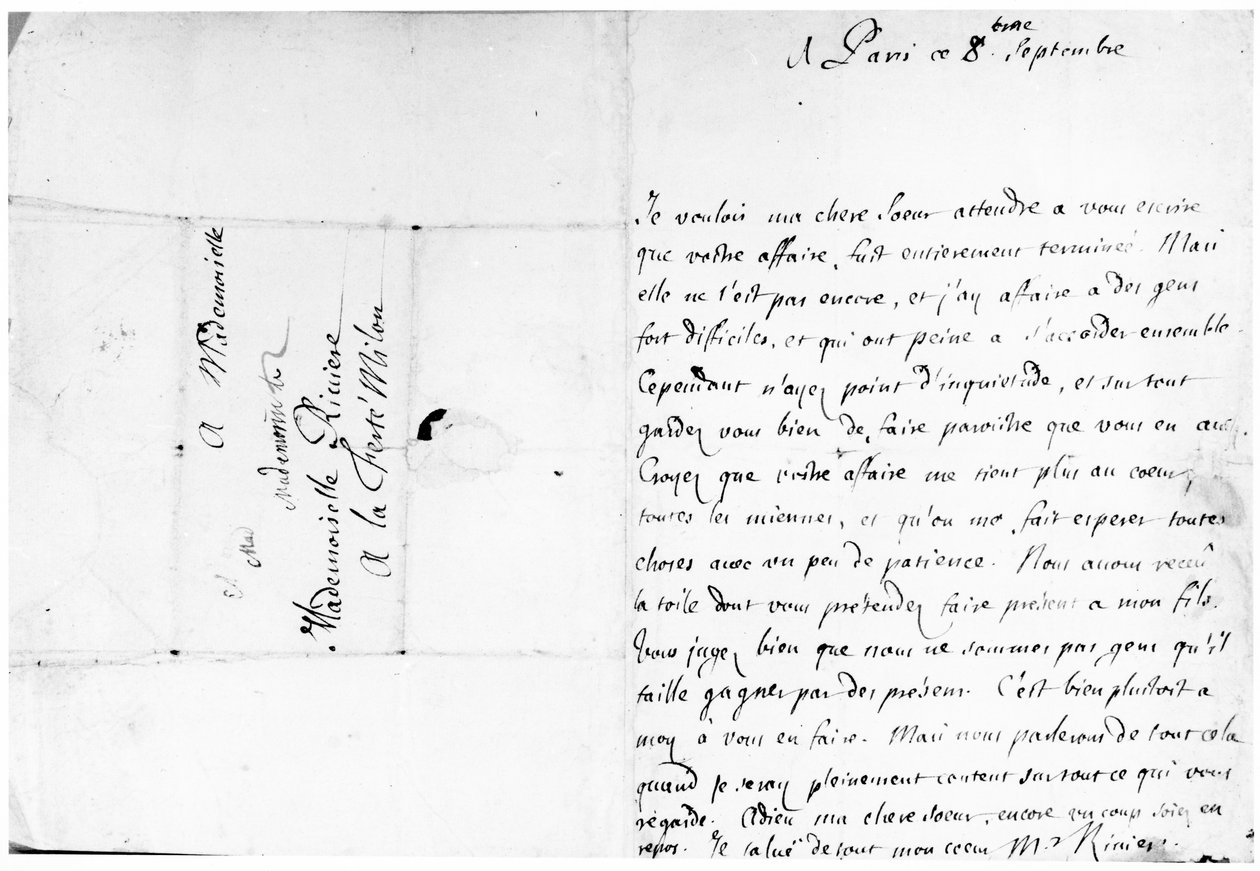 Letter to His Sister, Marie, at La Ferté-Milon by Jean Racine