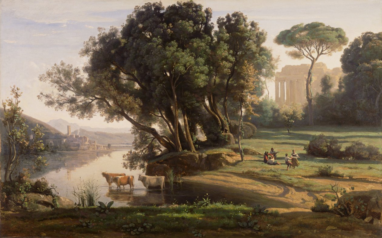 Italian Landscape by Jean-Baptiste-Camille Corot