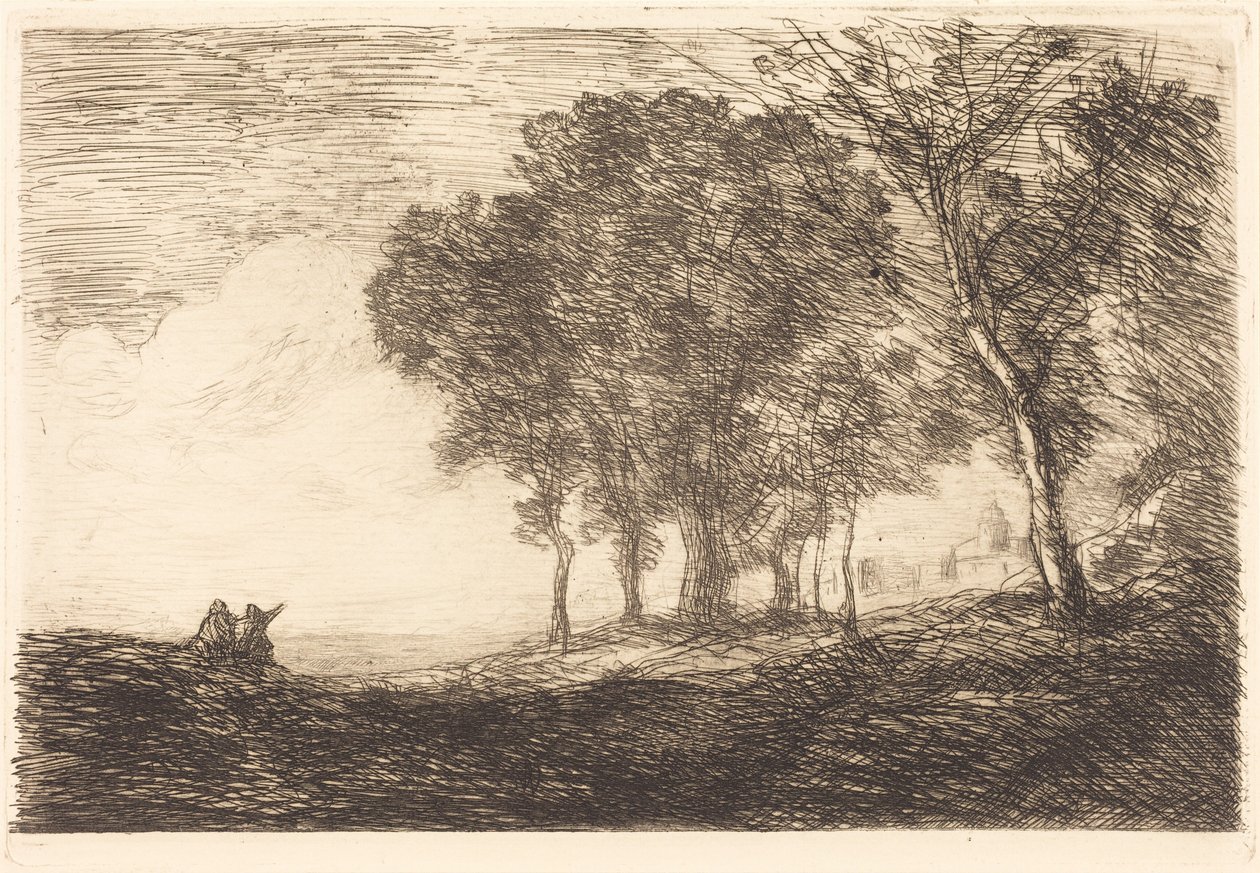 Italian Landscape by Jean-Baptiste-Camille Corot