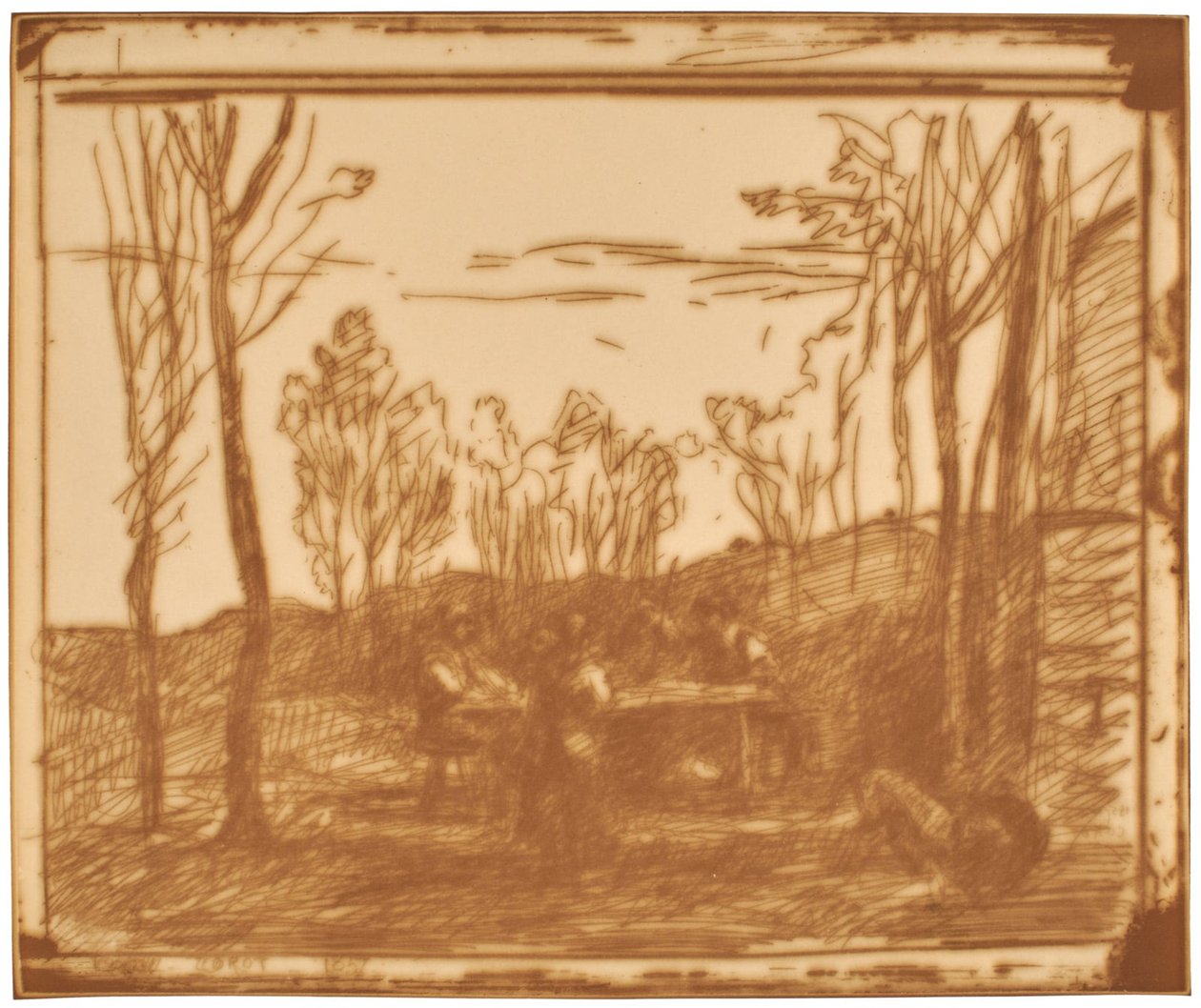 Lunch in the Clearing by Jean-Baptiste-Camille Corot
