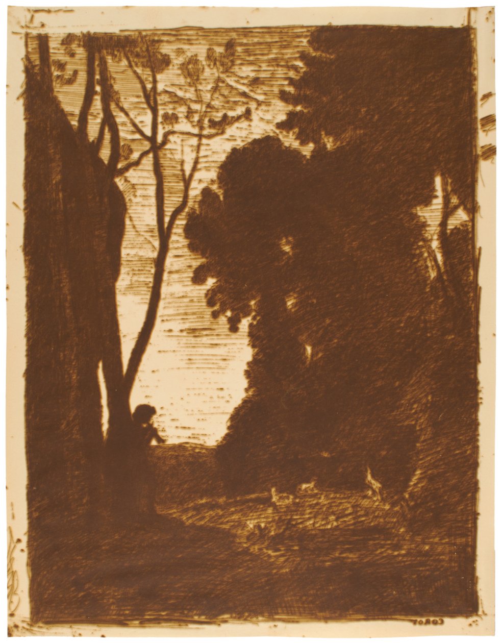 The Little Shepherd, 2nd Plate by Jean-Baptiste-Camille Corot