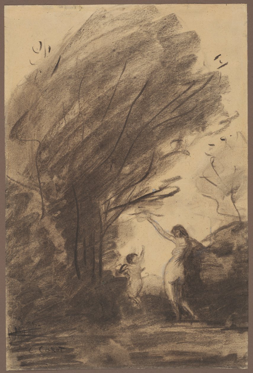 Venus Disarming Cupid by Jean-Baptiste-Camille Corot