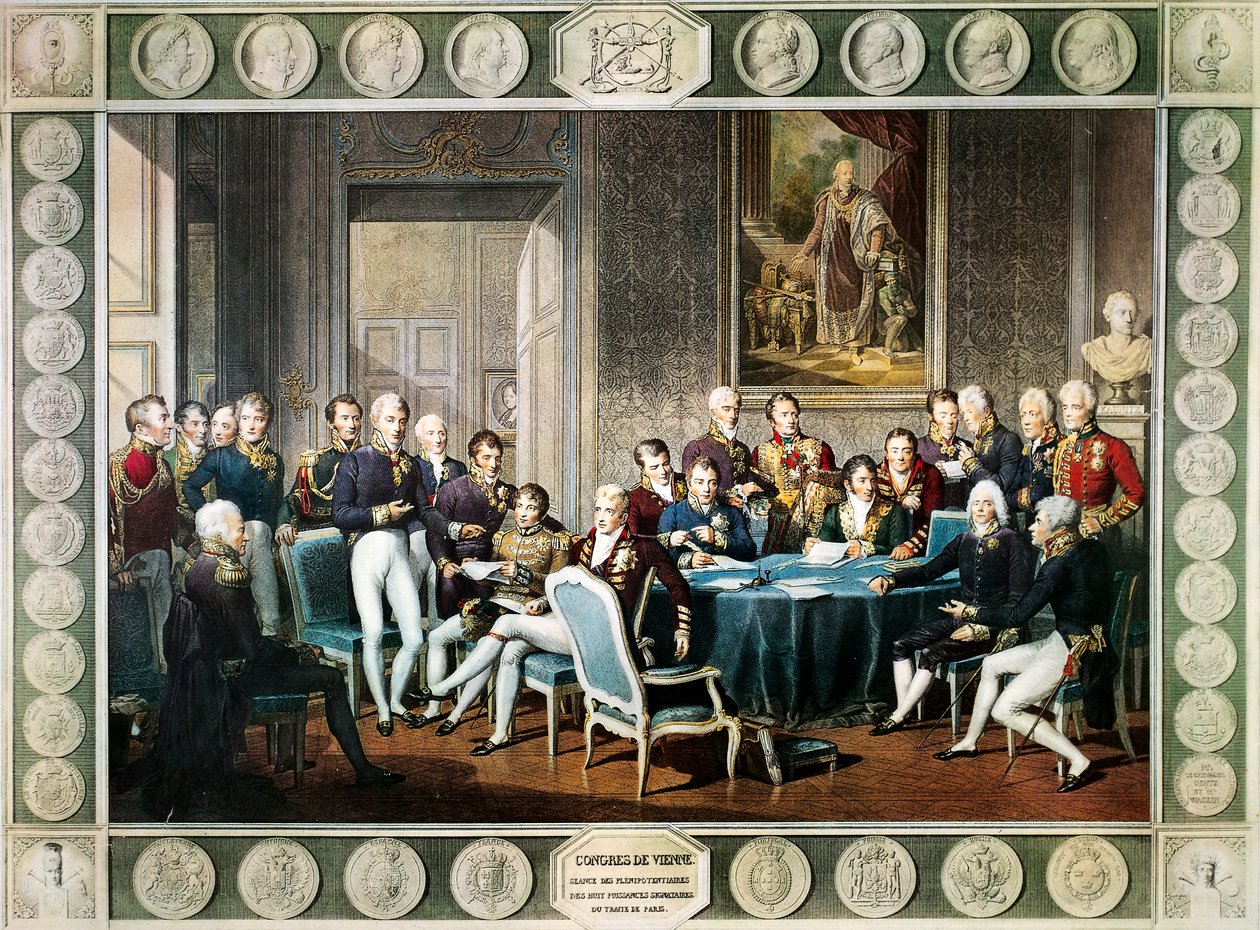 Participants at the Congress of Vienna in 1814-15 by Jean Baptiste (after) Isabey