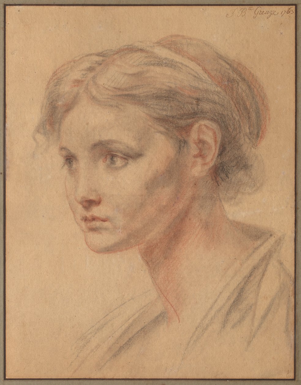Head of a Girl by Jean-Baptiste Greuze