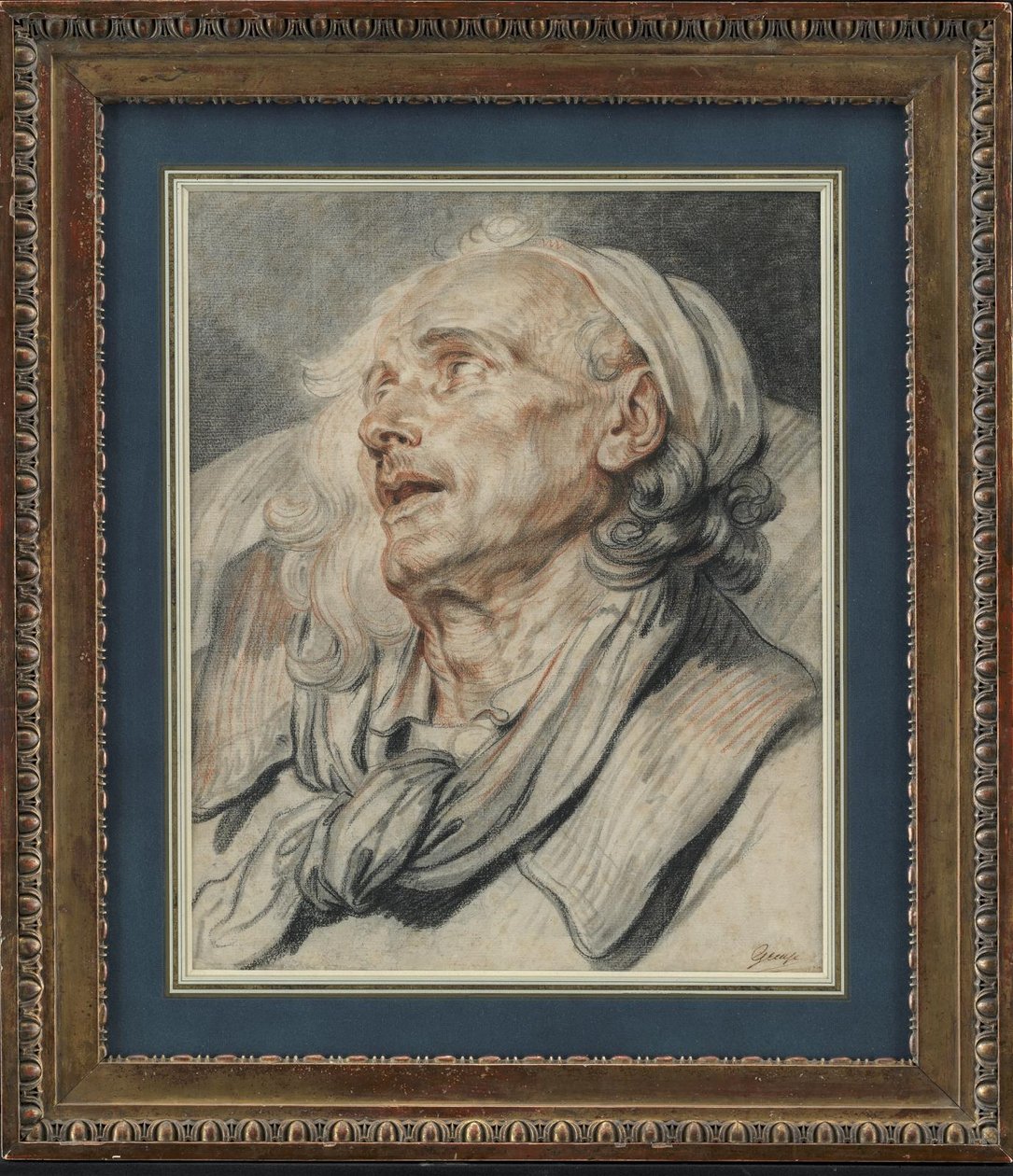 Study for the Head of the Lamb by Jean-Baptiste Greuze