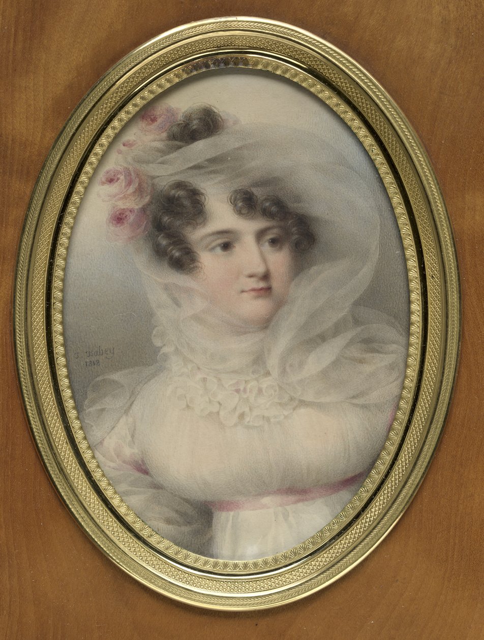 Portrait of Hortense de Perregaux, Duchess of Ragusa by Jean-Baptiste Isabey