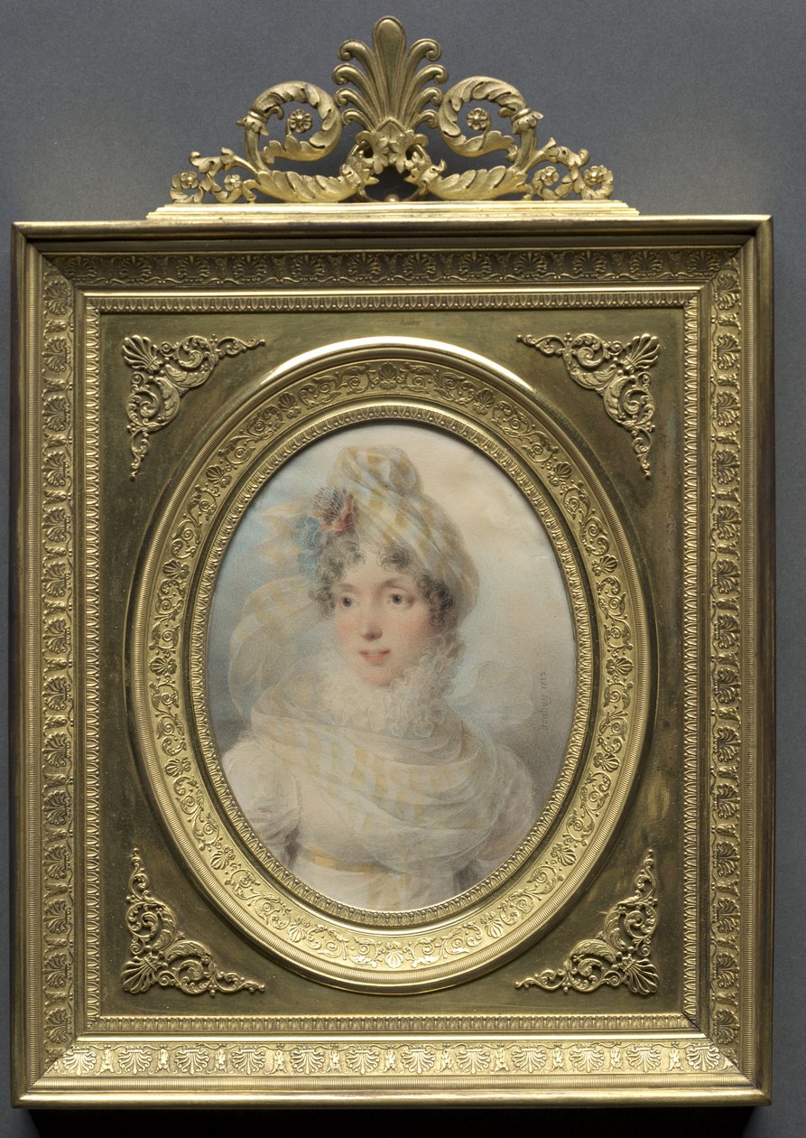 Portrait of a Woman in a White Dress by Jean-Baptiste Isabey