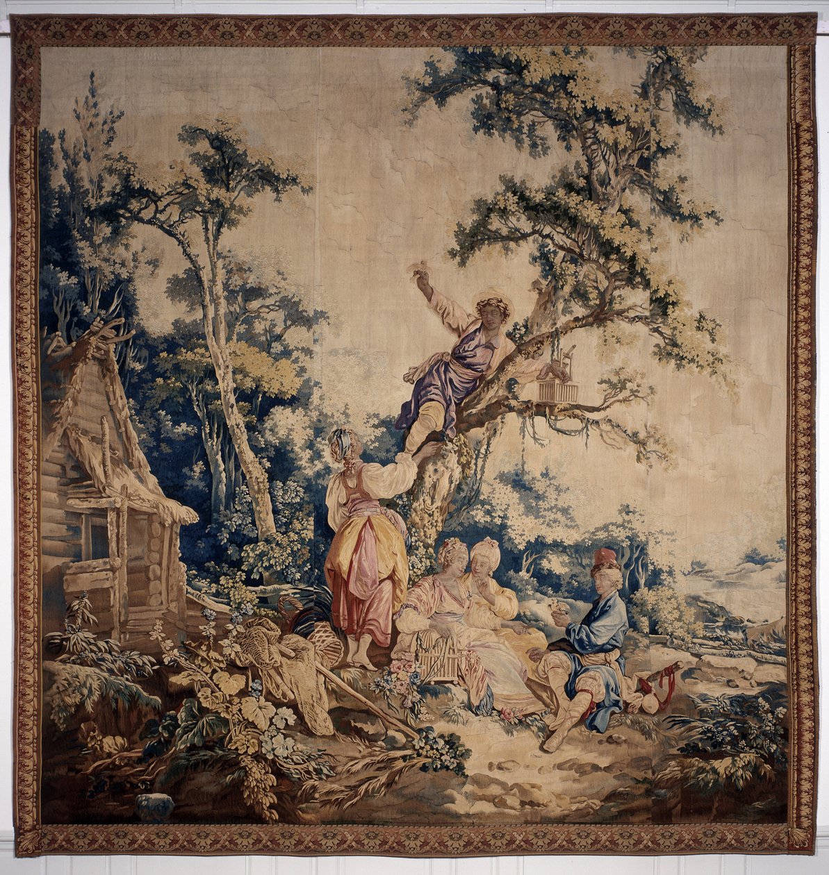The Outdoor Banquet, Curtain Russian Games (detail) by Jean-Baptiste Le Prince