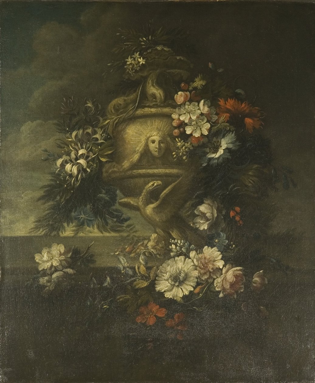 Flowers in a Sculptured Vase by Jean Baptiste Monnoyer