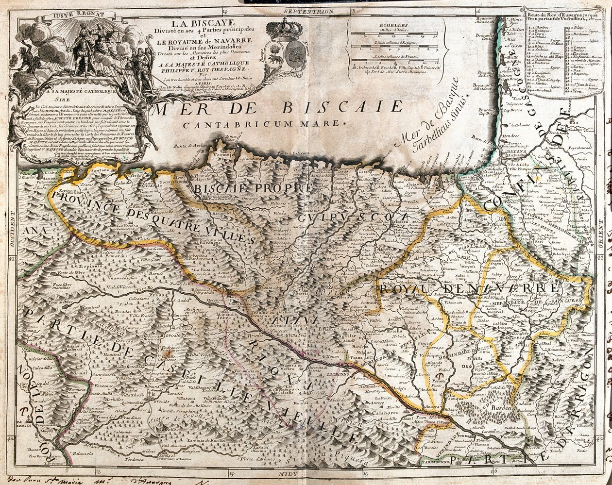 Cantabria, Basque Country, Navarre, La Rioja, Castile and León, Spain by Jean Baptiste Nolin