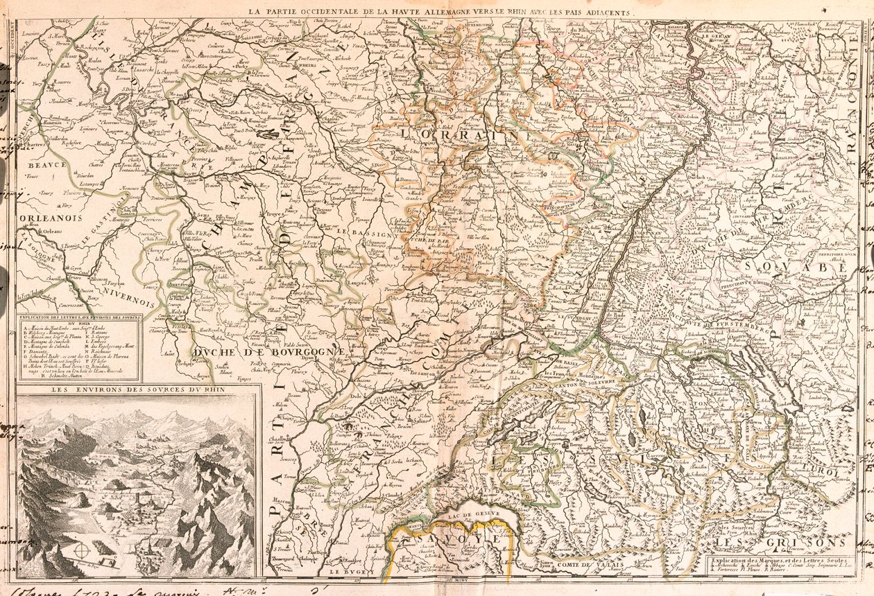 France (Upper Normandy, Île-de-France, Champagne-Ardenne, Rhône-Alpes, Burgundy, Auvergne, Centre), Belgium (south Walloon Region), Luxembourg, Germany (Rhineland-Palatinate, Saarland, Baden-Württemberg), Switzerland (Thurgau, Appenzell) by Jean-Baptiste Nolin