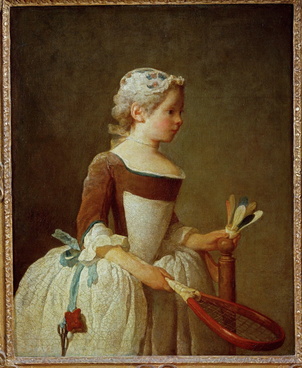 Girl with Shuttlecock by Jean-Baptiste Simeon Chardin