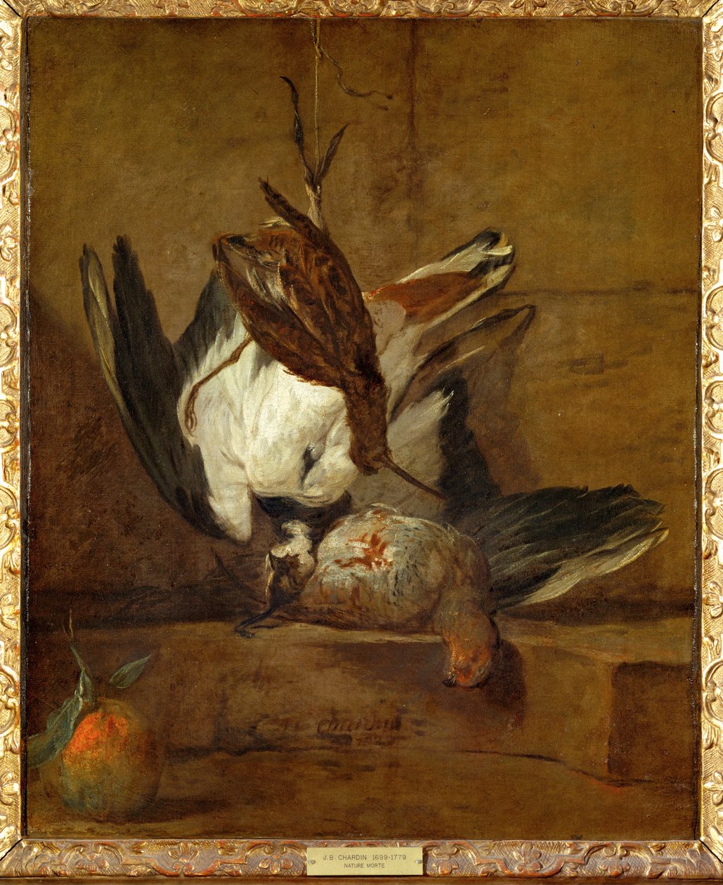 Vanneau Huppe, Perdrix Grise, Becasse et Bigarde - Huppoe, Partridge by Jean-Baptiste Simeon Chardin