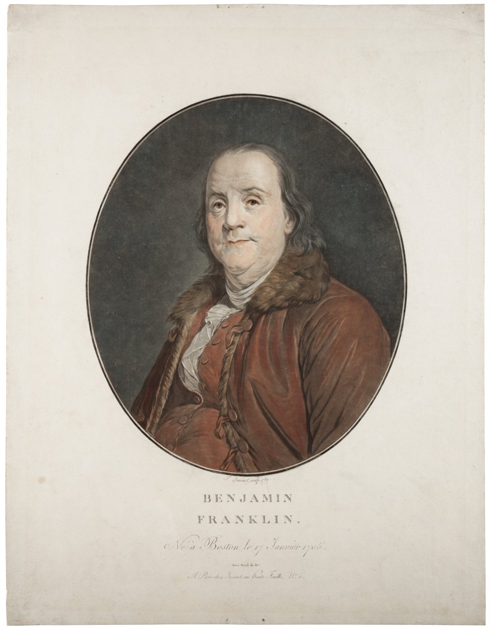 Benjamin Franklin by Jean Francois Janinet