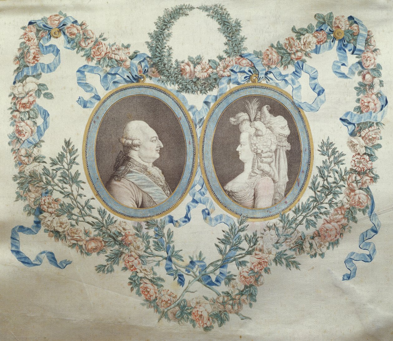 Cover of Bonbonniere depicting Louis XVI and Marie Antoinette, c.1785 by Jean Francois Janinet