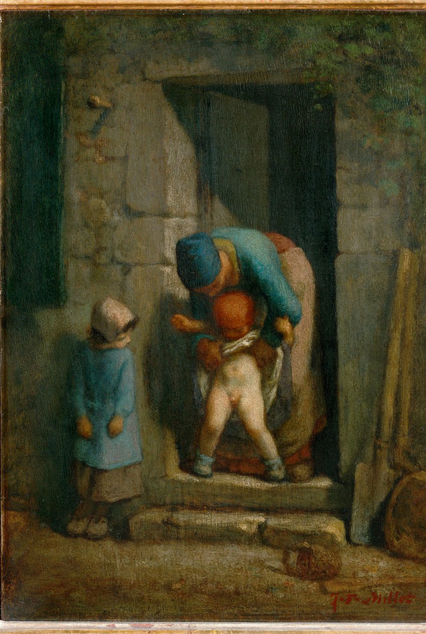 Motherly Precaution by Jean-Francois Millet