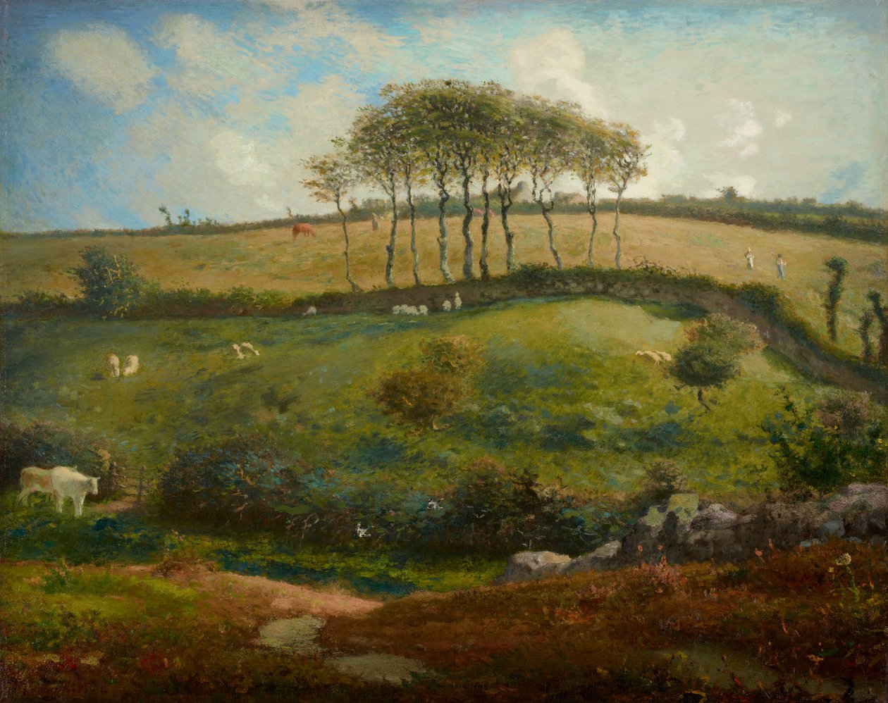 Pasture Near Cherbourg (Normandy) by Jean-Francois Millet