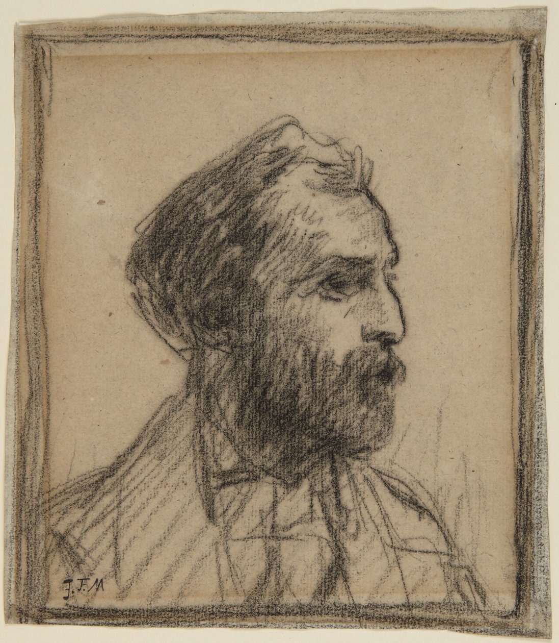 Portrait of William Morris Hunt by Jean-Francois Millet